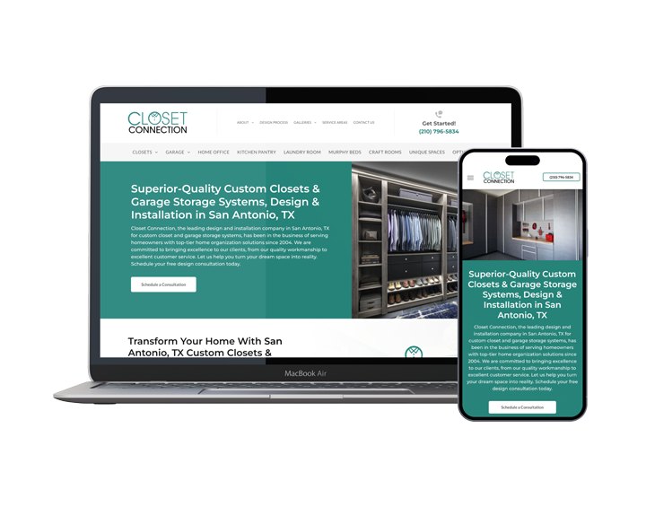 A laptop and a cell phone are sitting next to each other on a white background.