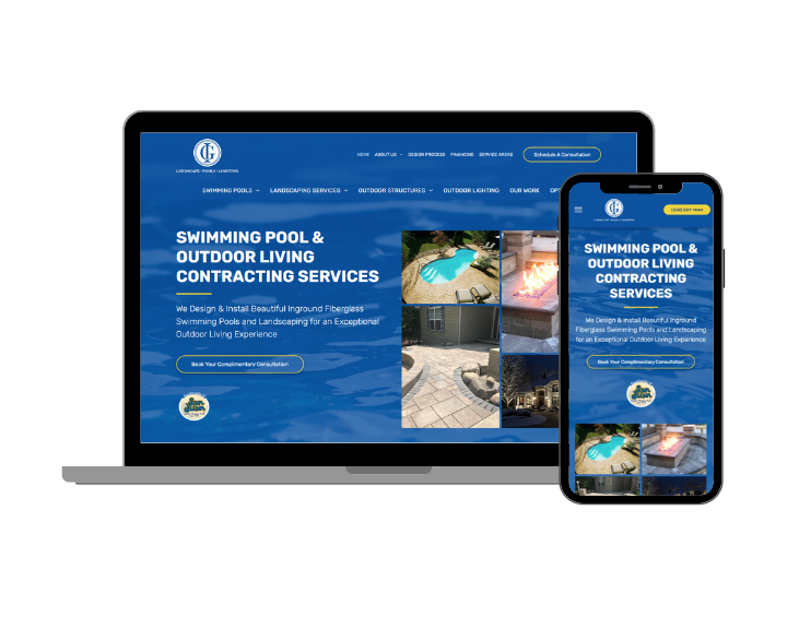 A laptop and a cell phone are sitting next to each other on a white background.