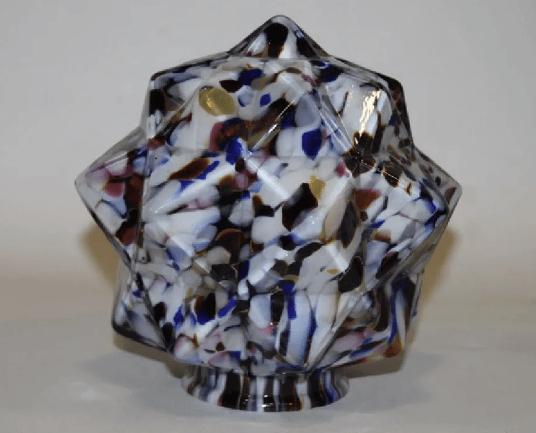 Czech Deco End of Day Glass Lamp Shade