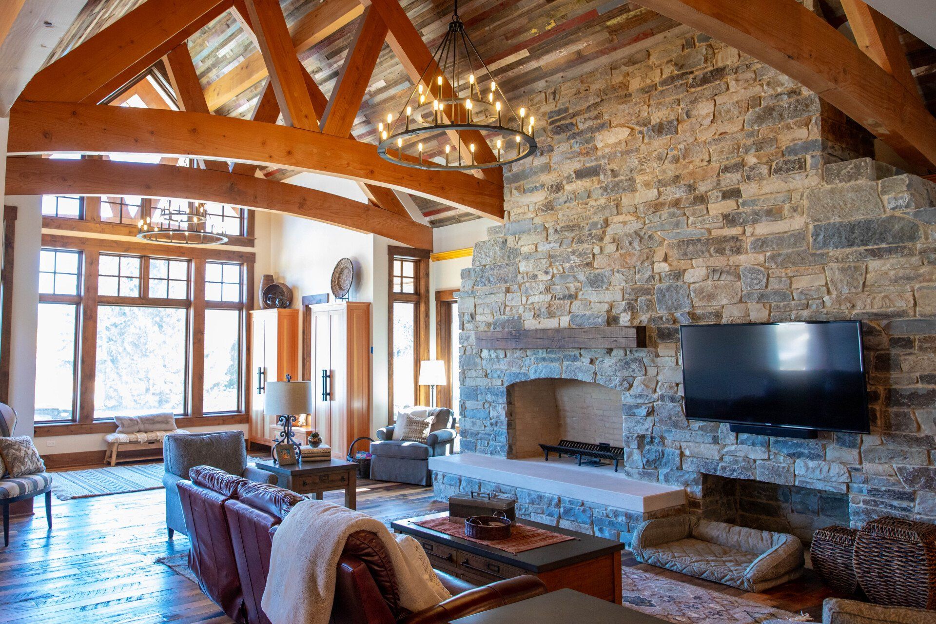 rante, mantel, rafters, beams