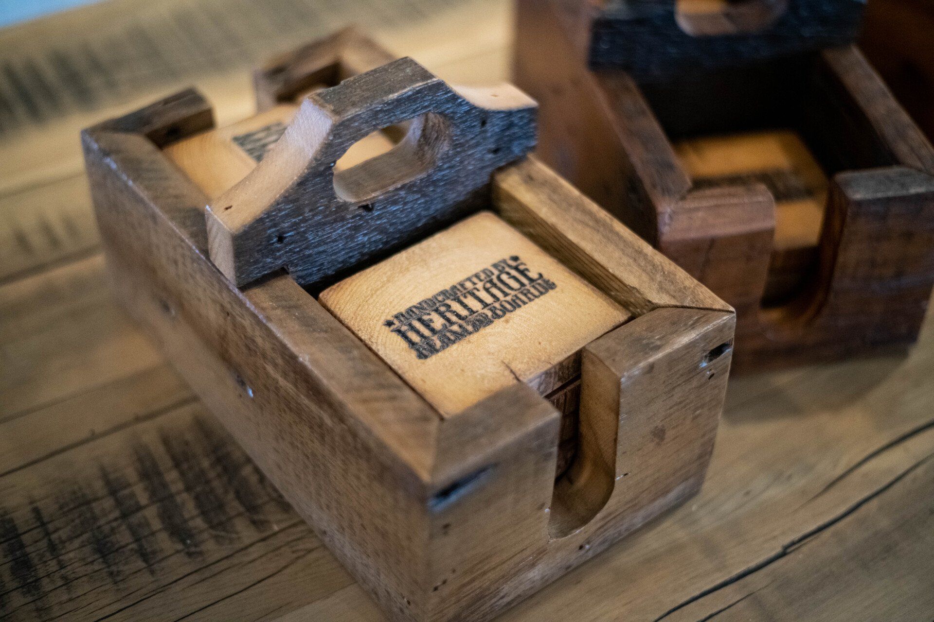 wood coasters, coaster, holder, coaster holder, bar accessories, bar