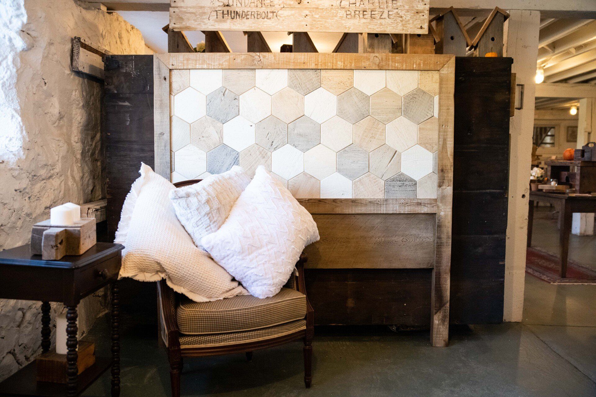 furniture, headboard, queen, hexagon, tiles