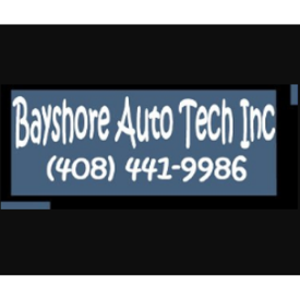 Bayshore Auto Tech Inc. logo with text on a blue rectangle: business name and (408) 441-9986.