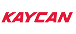 Logo KAYCAN en rouge, texte incliné sur fond blanc.