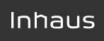 White “Inhaus” logo on a dark background