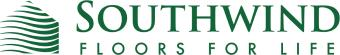 Southwind Floors for Life logo with green stripes and text