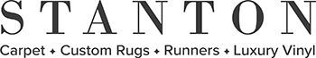 STANTON logo with tagline “Carpet + Custom Rugs + Runners + Luxury Vinyl”
