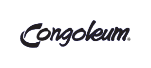 Congoleum logo in black script on a white background