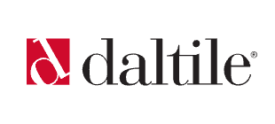 Daltile logo with red square icon and black lowercase text