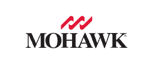Mohawk logo with black text and a red stylized mark above it