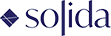 Solida logo with blue and white design