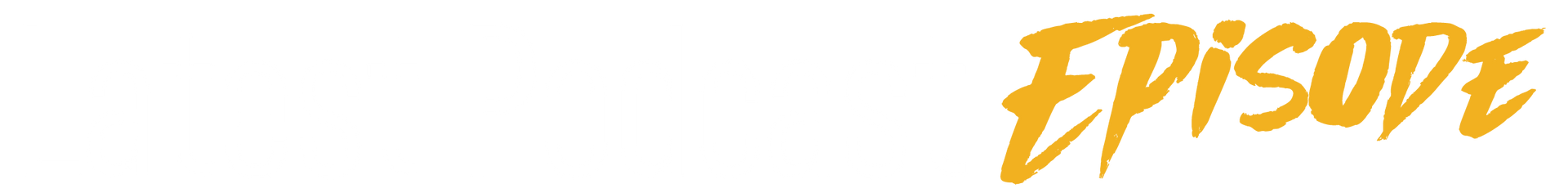 Orange “EPISODE” logo text on a white background