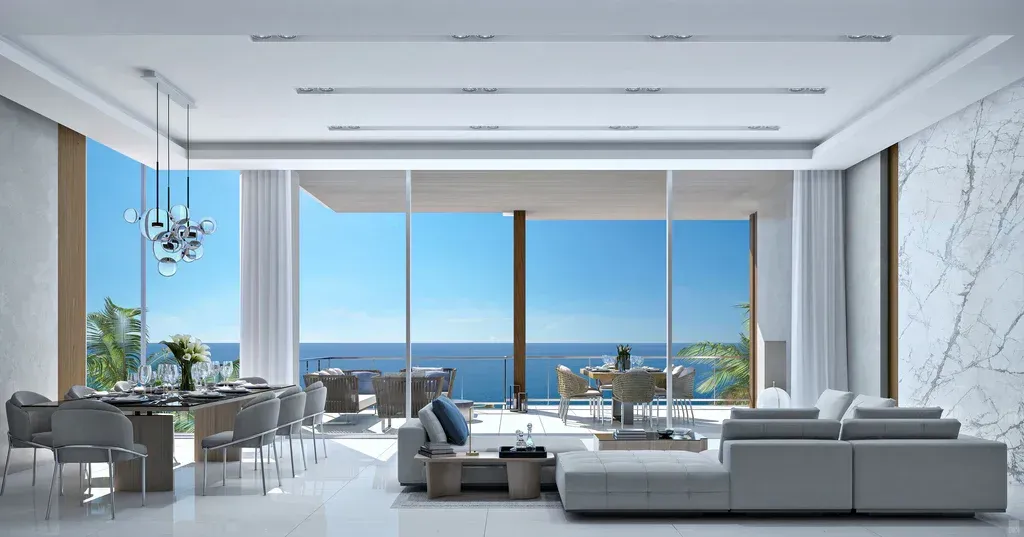 Exclusive ocean views from living room