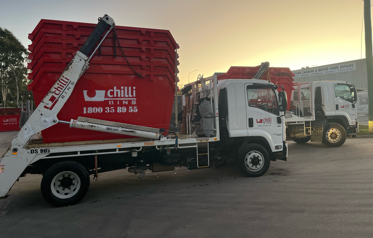 Skip Bin Waste Guide With Commercial Bin Delivery Trucks