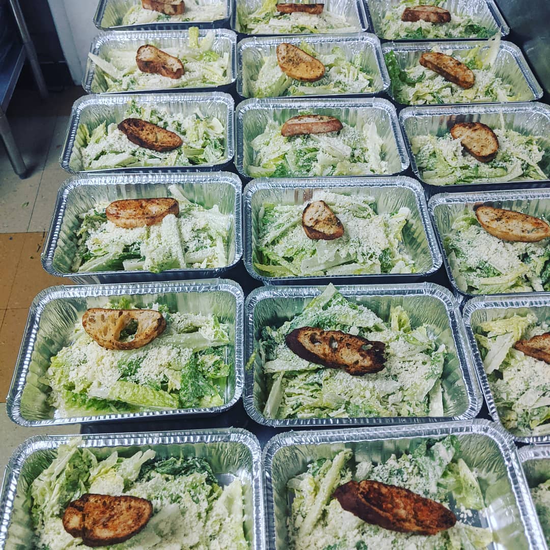food on boxes