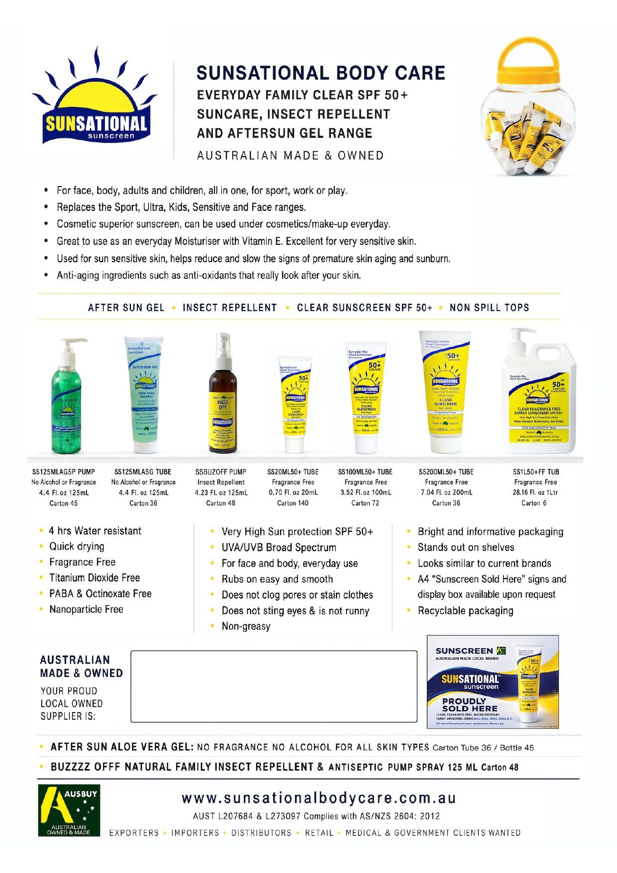 Everyday General Use Sunsational Flyer — Australia — Sunsational Sunscreen