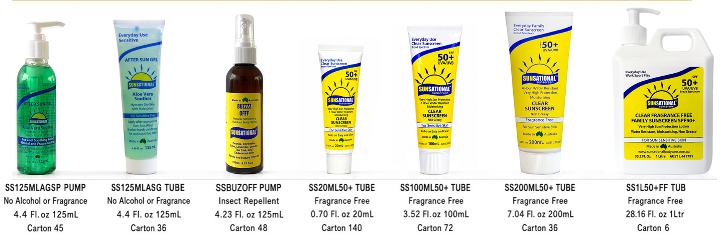 Sunscreen Products — Australia — Sunsational Sunscreen Sunscreen Products — Australia — Sunsational Sunscreen