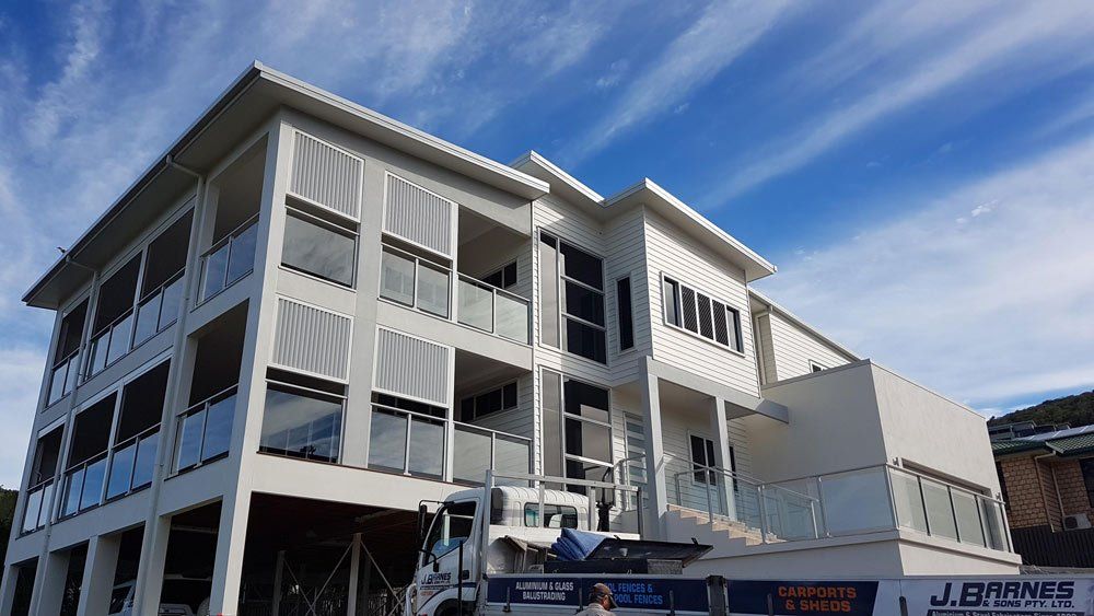 Privacy Screens On The Commercial Building — Aluminium Fabrications in Rockhampton, QLD