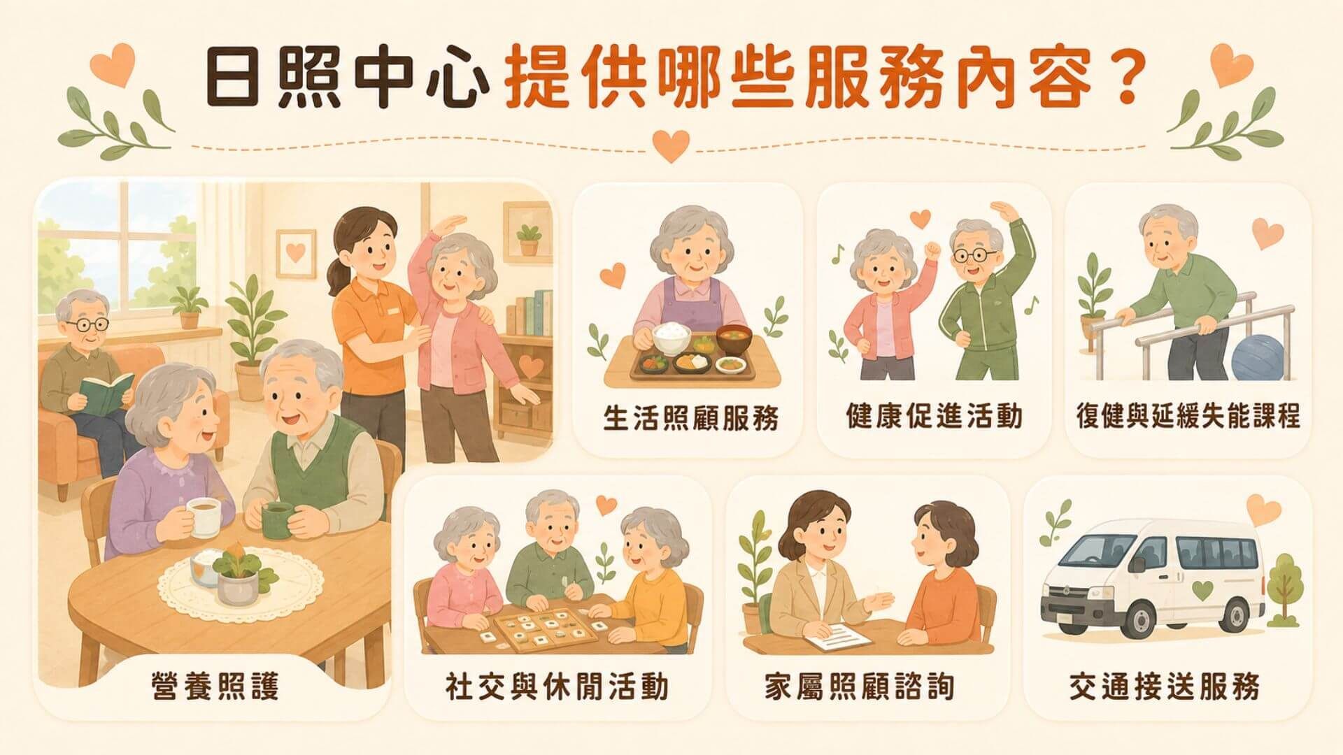日照中心提供哪些服務內容？文章圖片