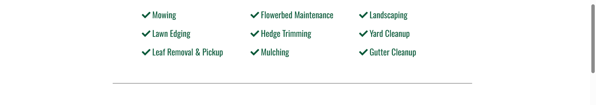 our services