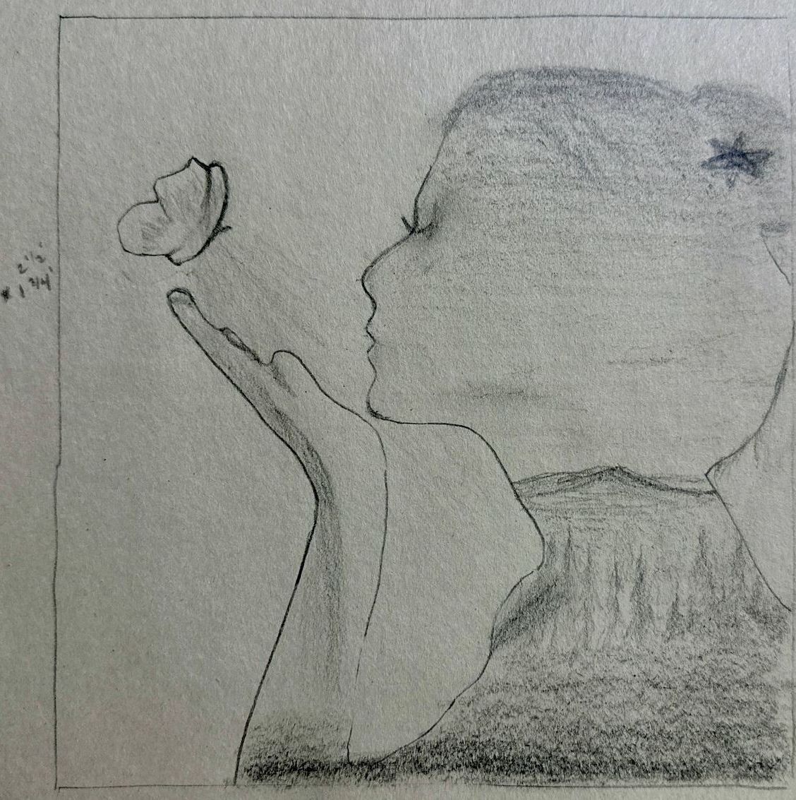 sketch of 'she's got soul', an original visionary oil painting by Nicole Ann
