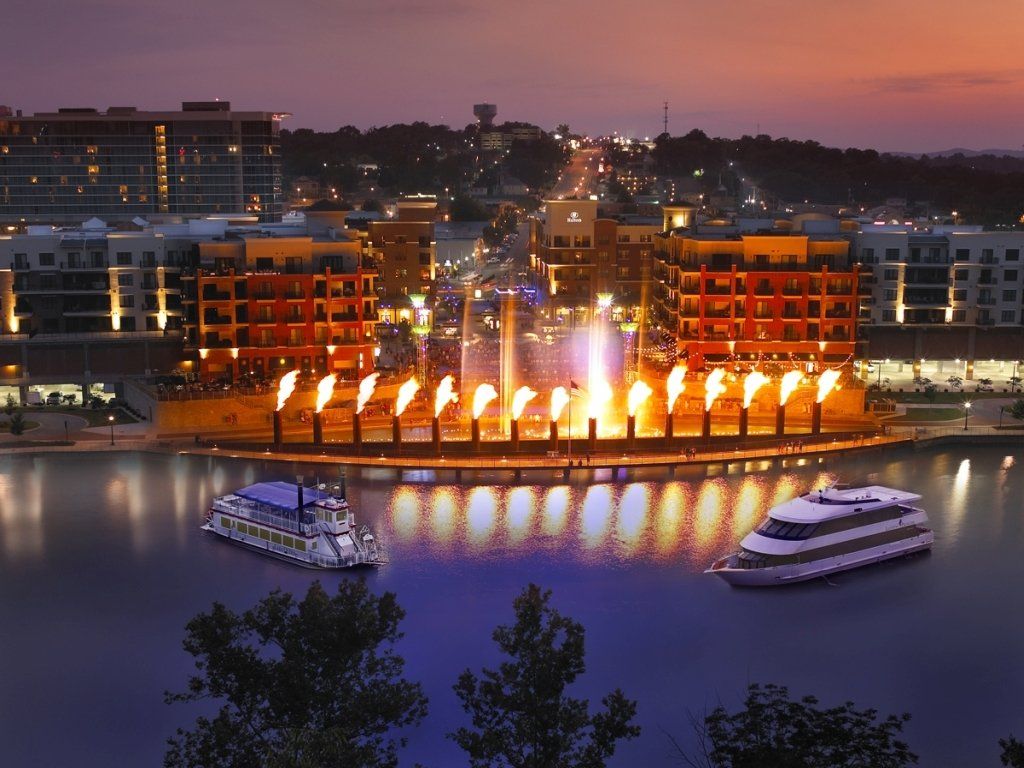 Branson Landing in the evening - Credit Branson Visitor's Bureau