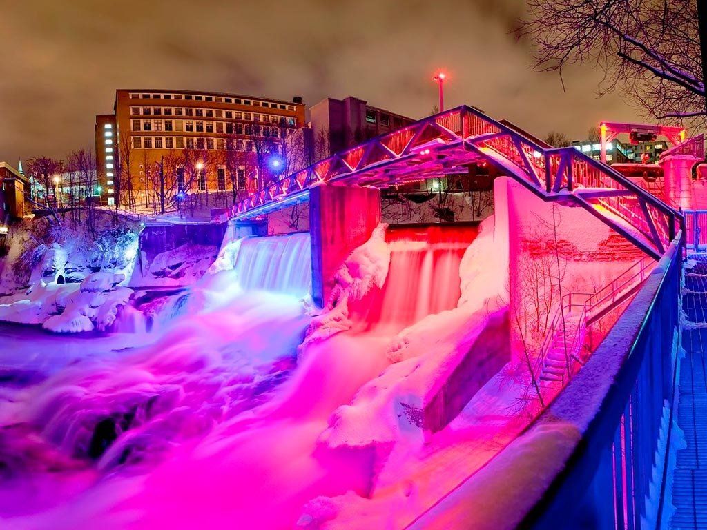 Magog River Gorge Illuminated