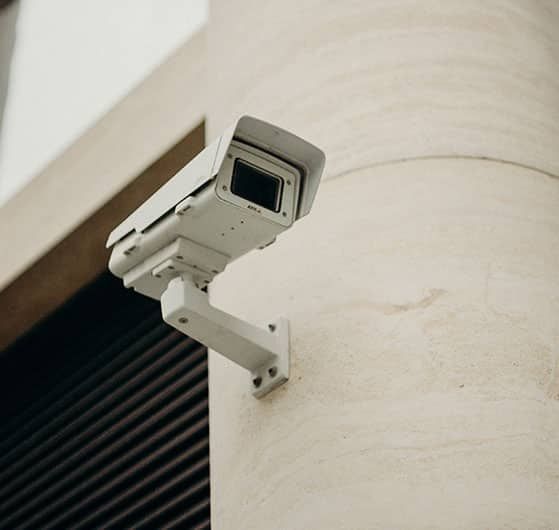 Security Camera Mounted on a Beige Column — IRIS CCTV in South Grafton, NSW