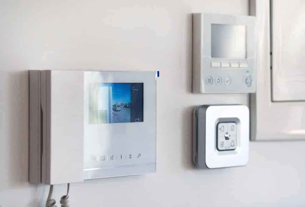 White Wall With Intercom, Video Screen, and Control Panel — IRIS CCTV in South Grafton, NSW