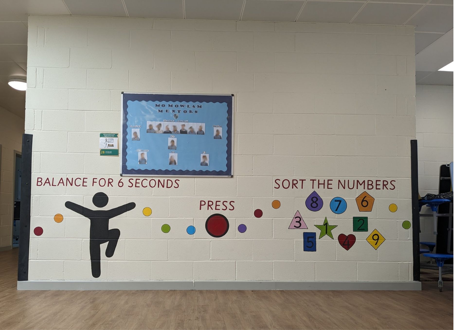 SEN interactive murals special educational needs primary school Mo Mowlam Academy Redcar sort press balance