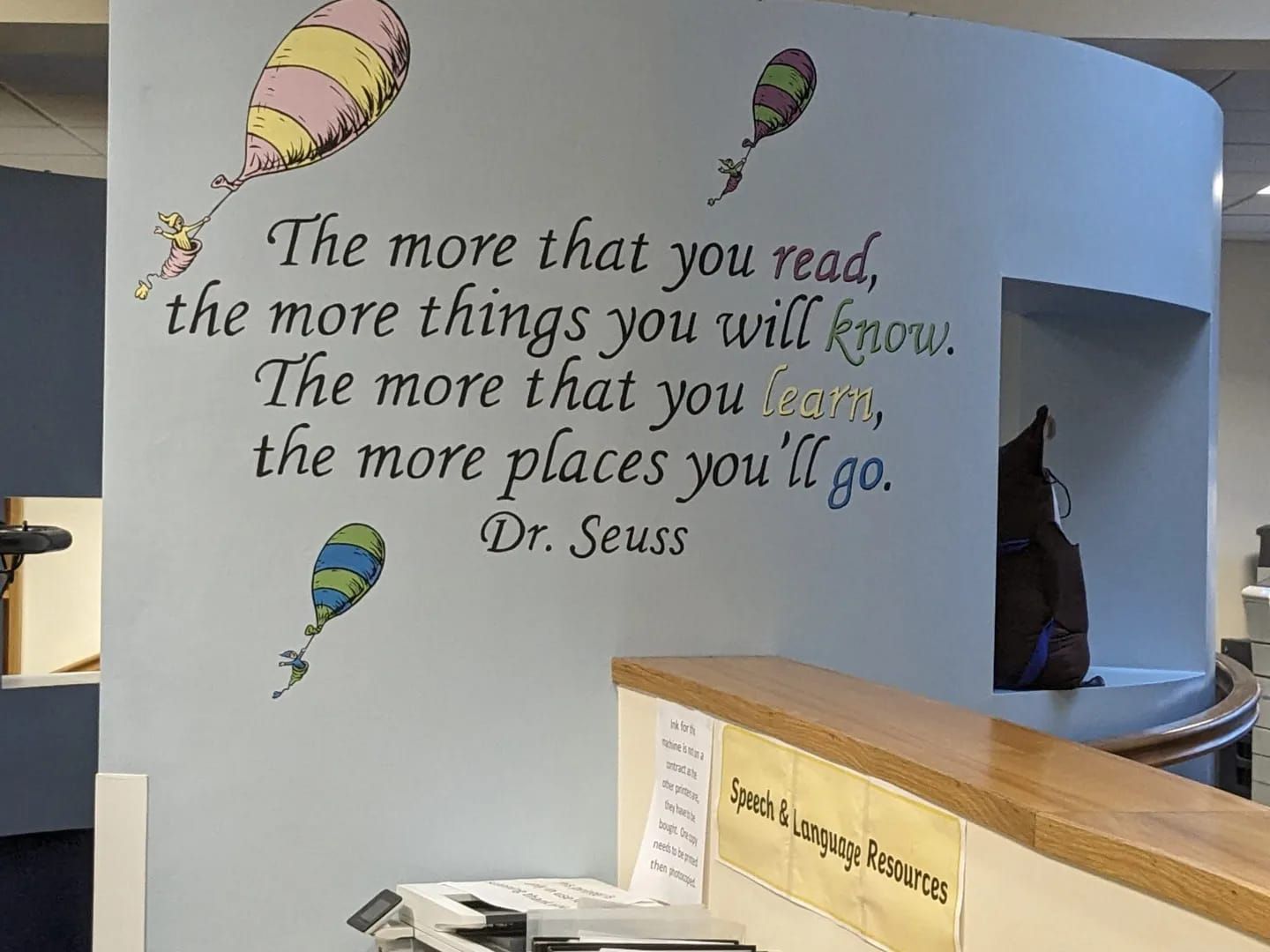 Dr Seuss the more that your read the more things you will know the more that fairfield primary library school murals 