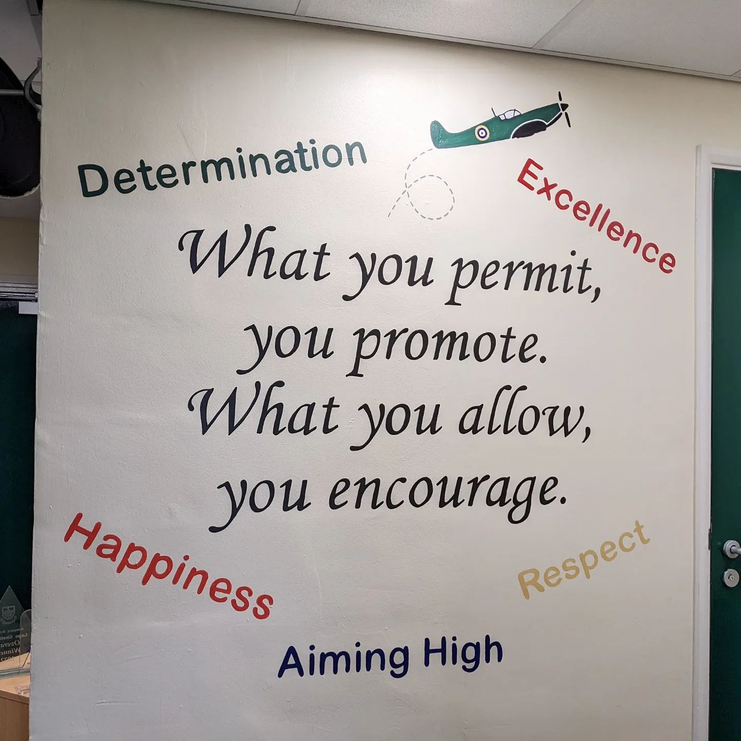 Hand painted primary school murals Stockton Teesside north east England UK