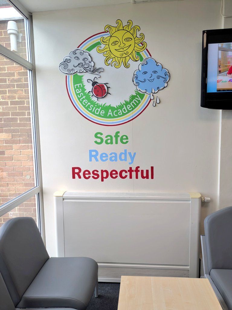 Easterside academy 3D logo mural