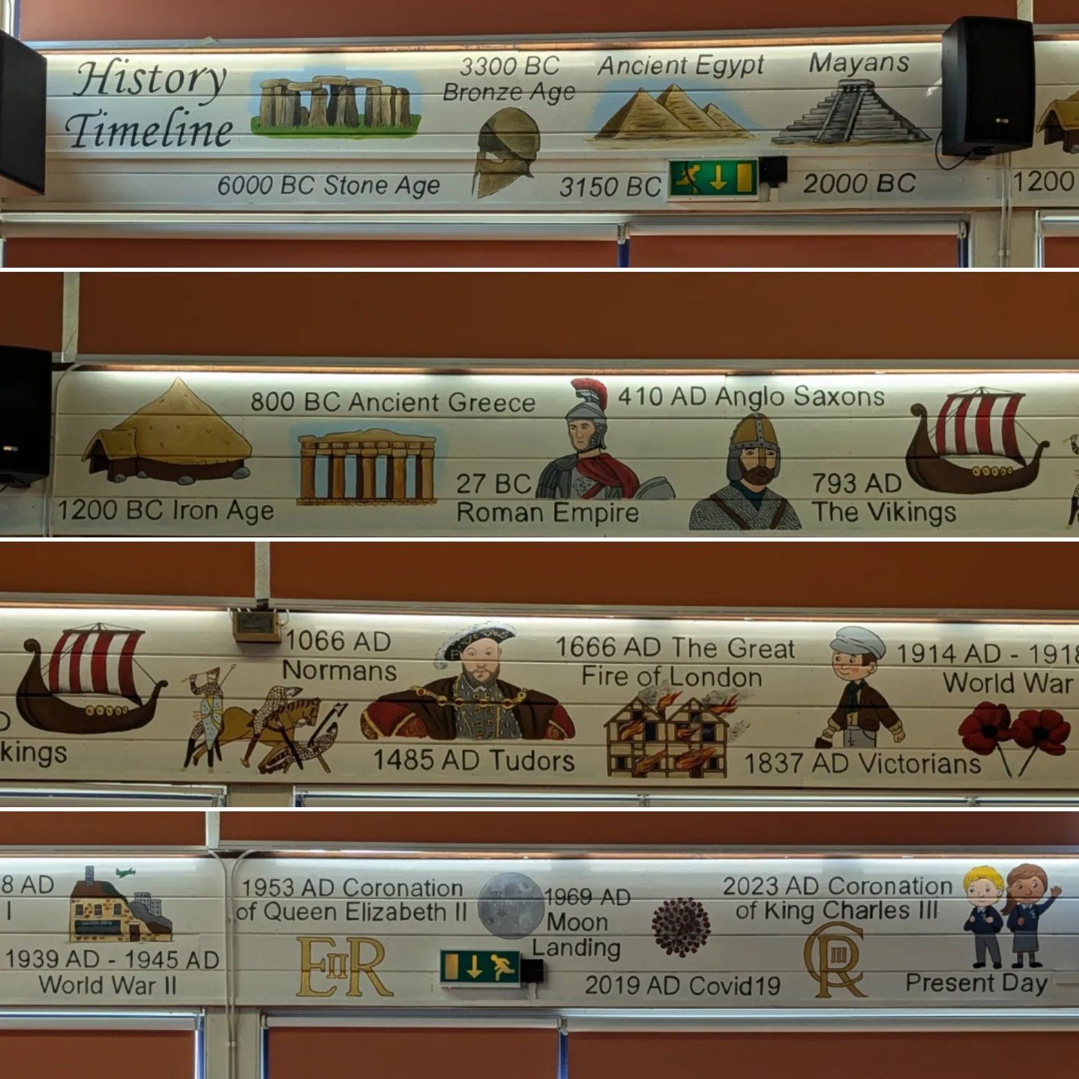 History mural at the Lakes Primary in Redcar