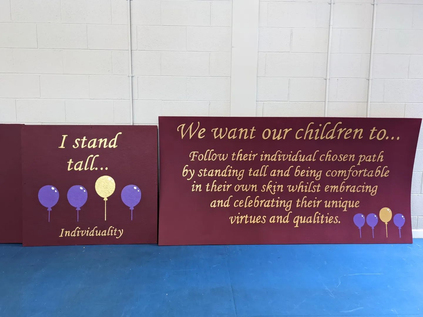 Hand painted primary school murals Stockton Teesside north east England UK newcomen redcar