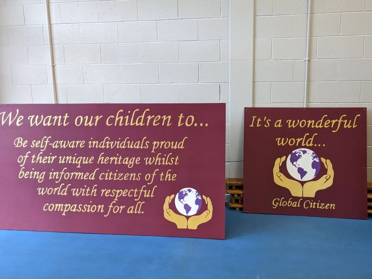 newcomen redcar Hand painted primary school murals Stockton Teesside north east England UK