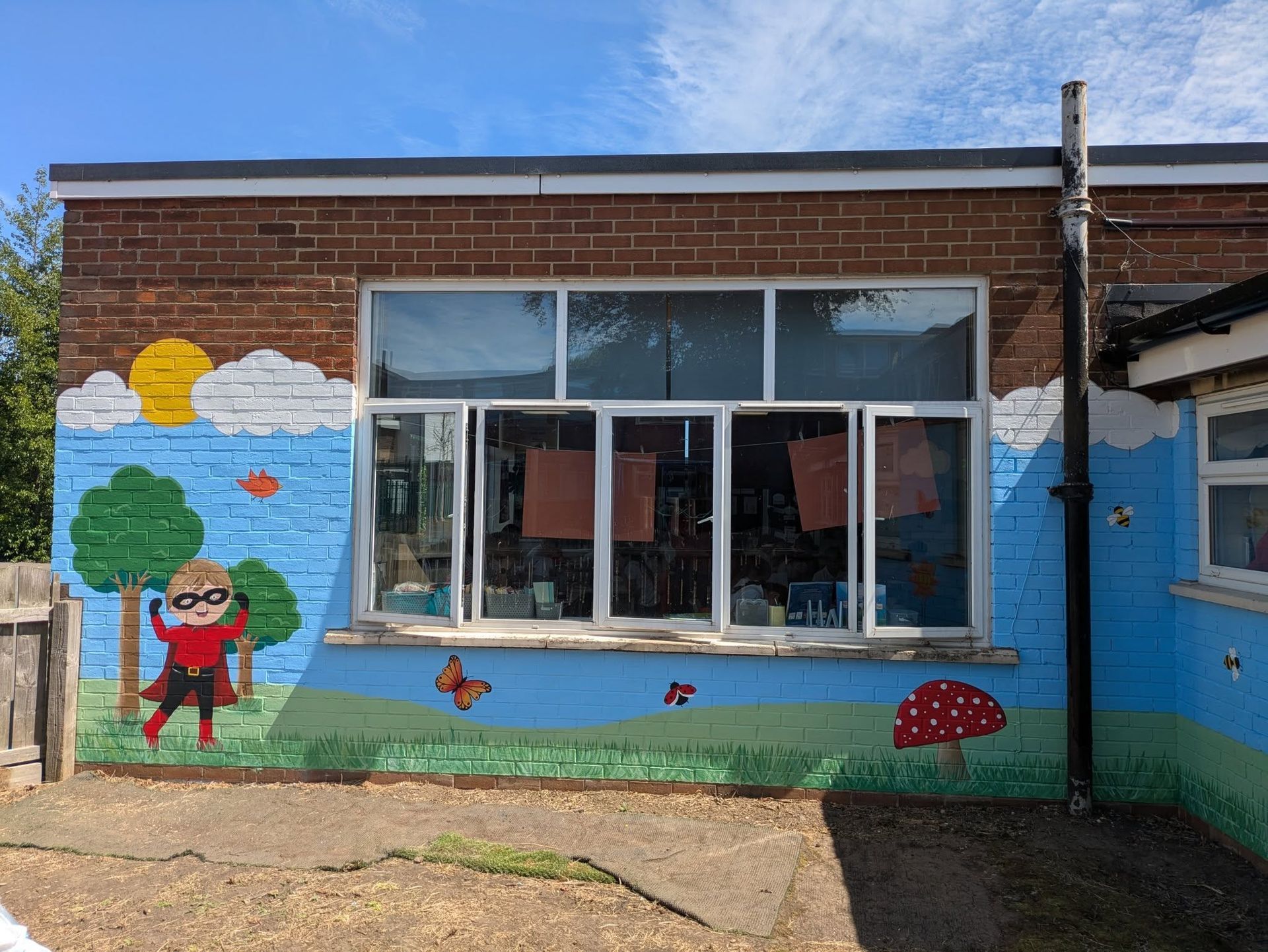 Memorial Garden exterior mural for Rossmere primary in Hartlepool