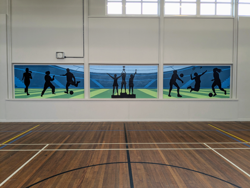 Sports Hall custom mural 