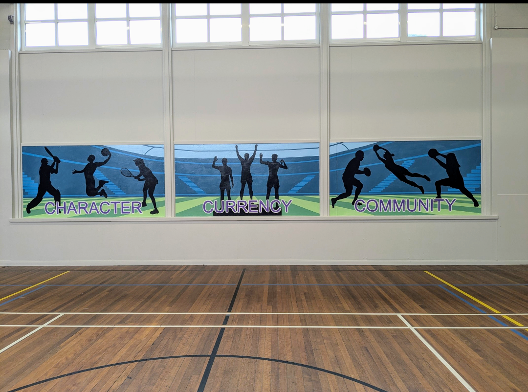 Sports hall custom mural middlesbrough
