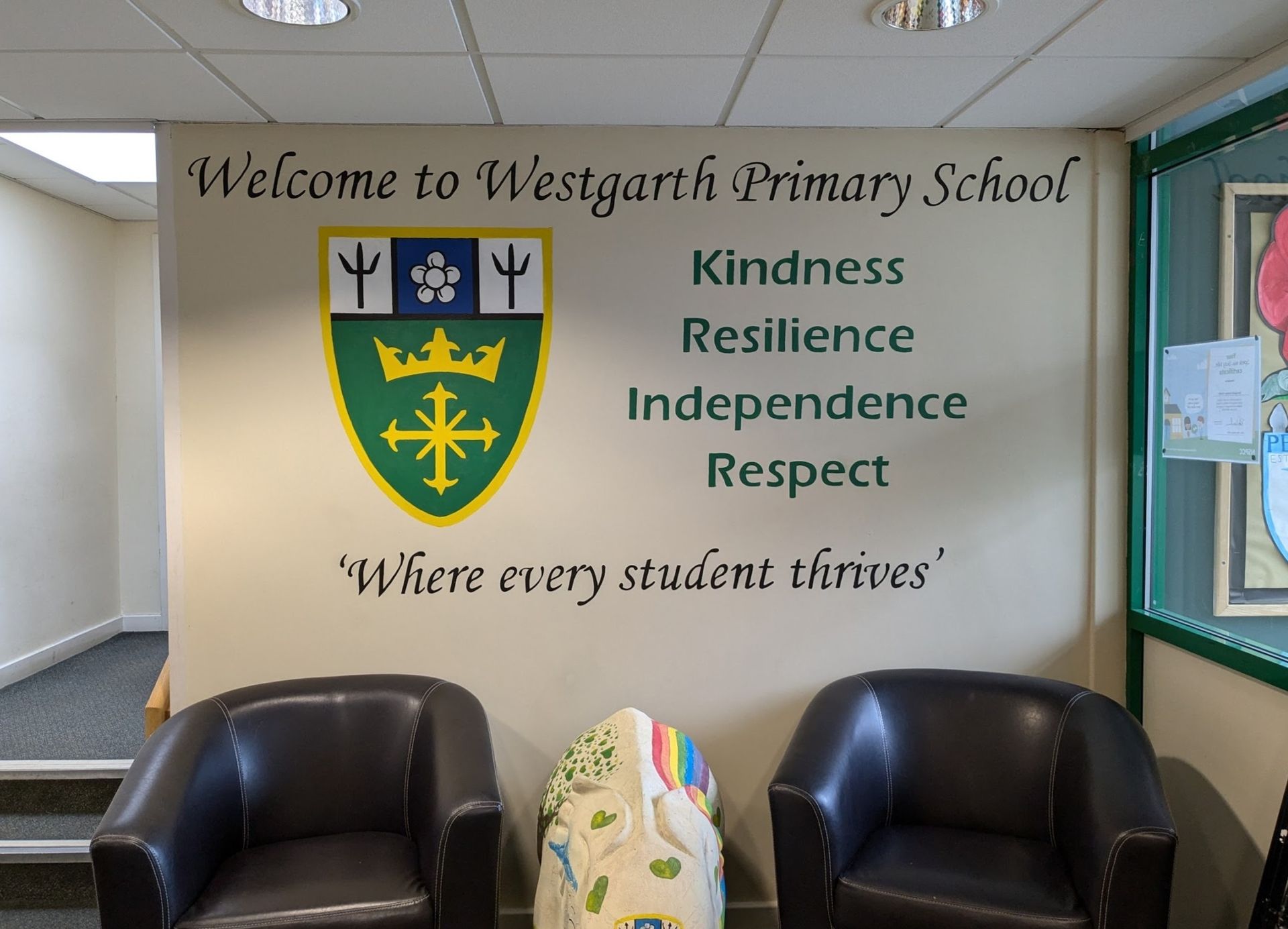 Westgarth primary school Redcar logo and values education entrance 