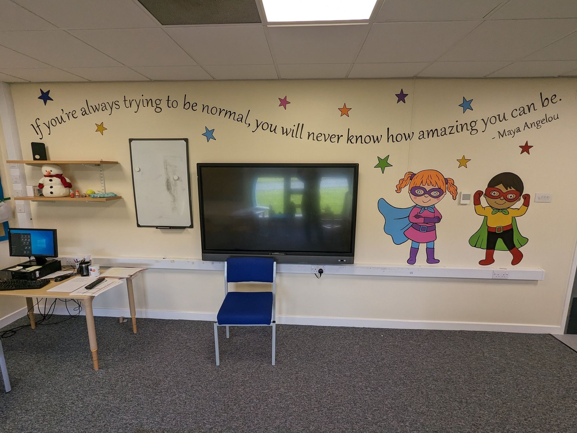 if you are always trying to be normal your never know how amazing you can me mural quote pannyman primary school