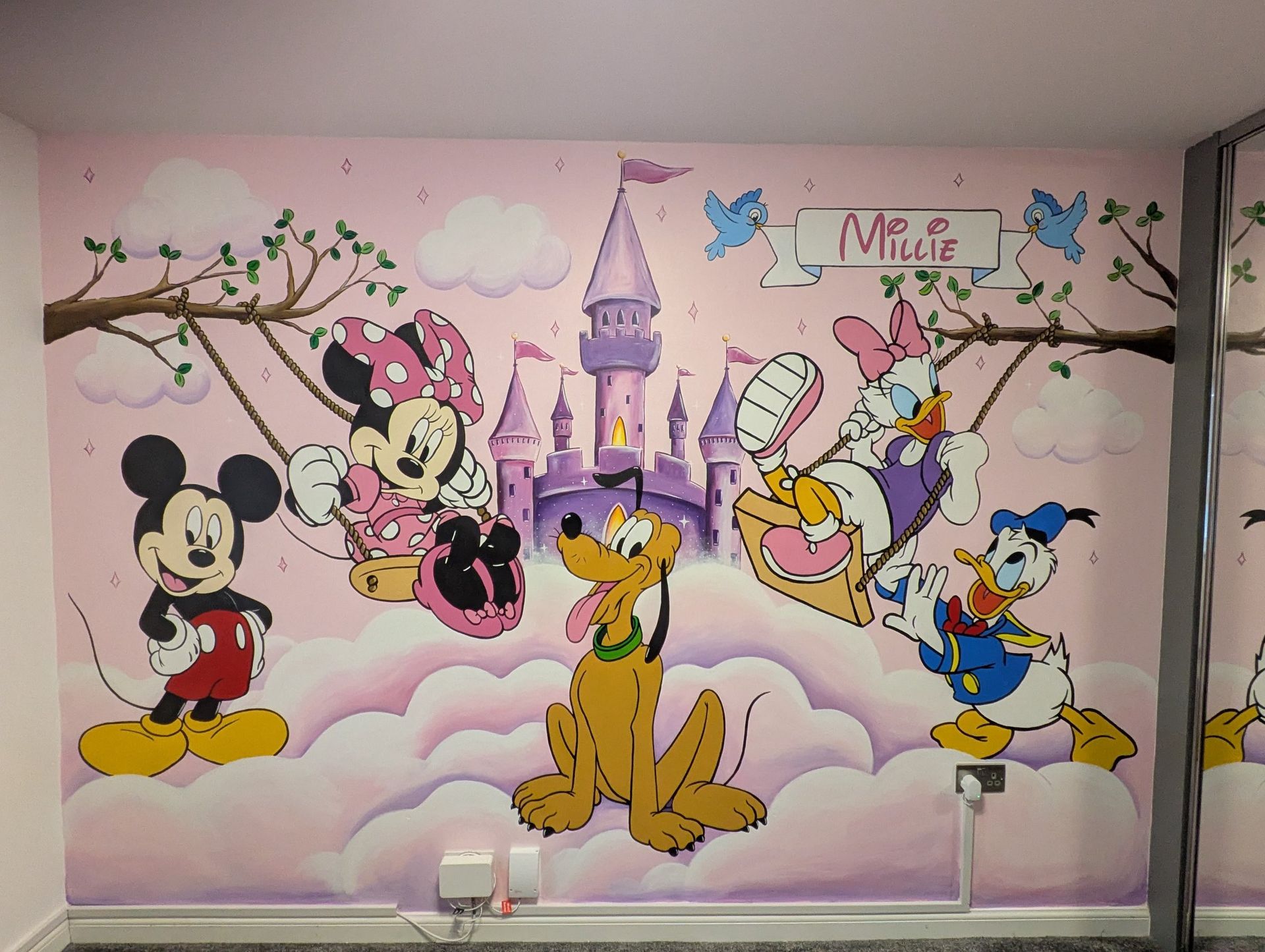 millies castle playroom with mickey and friends