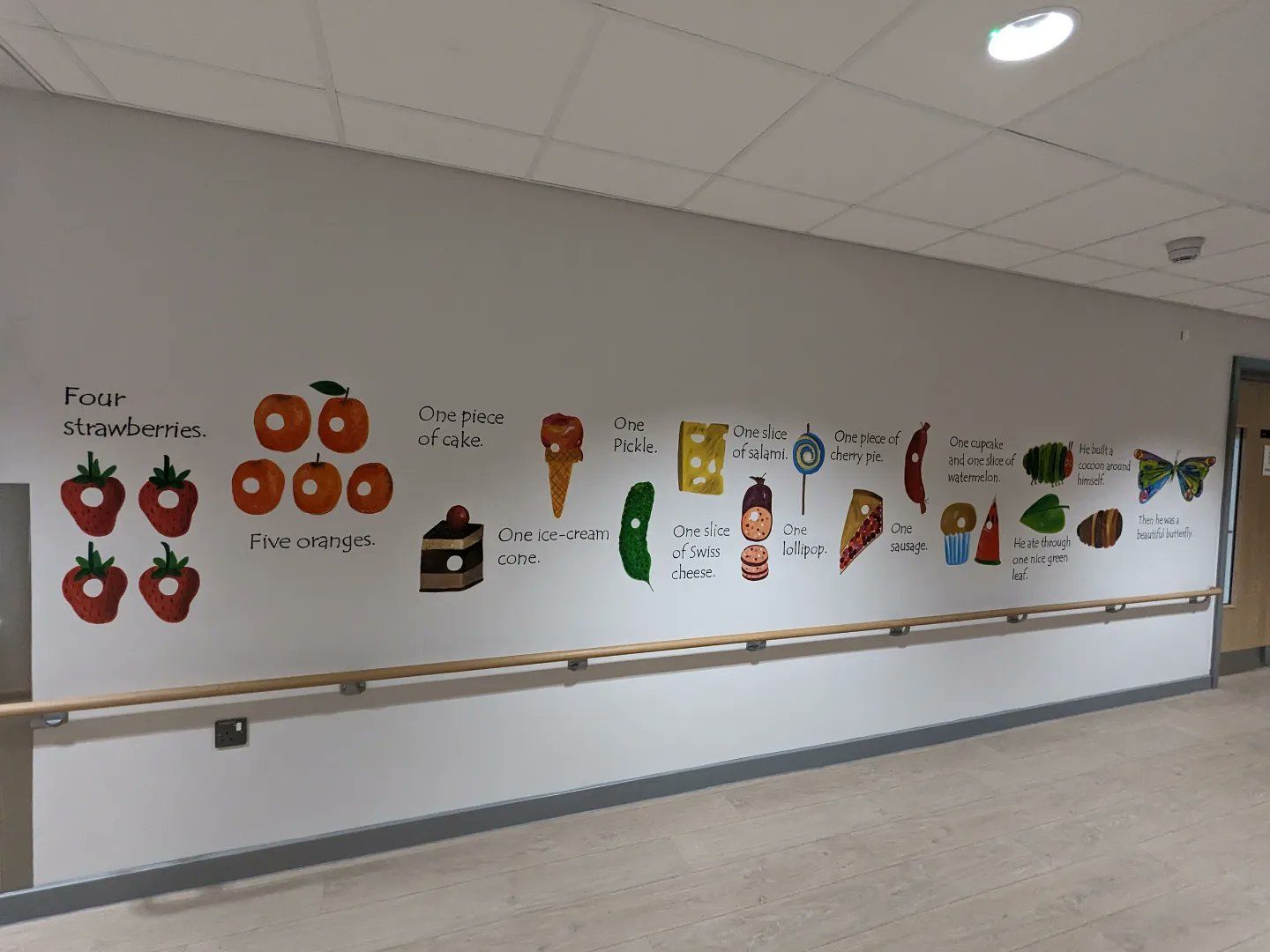 Discovery special academy the very hungry caterpillar mural story book SEN education reading development counting  