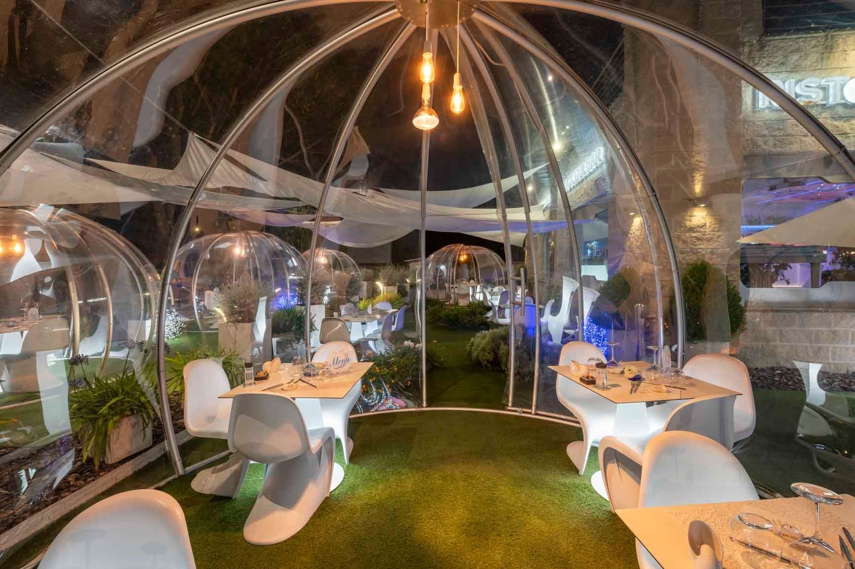 Foto dell'interno dell'igloo del Class Ristorante Cocktail Bar Roma