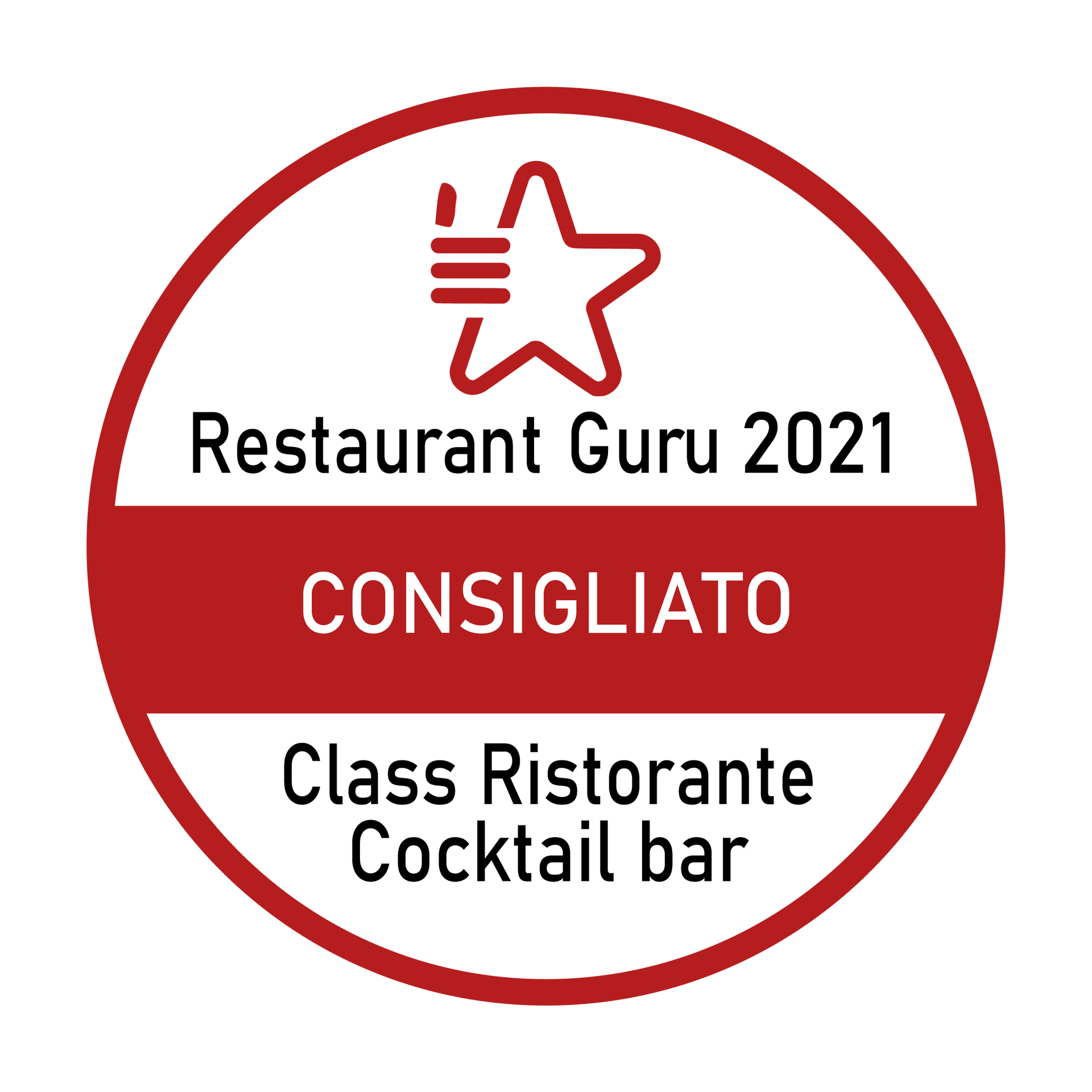 Riconoscimento Restaurant Guru 2021 CLASS Ristorante