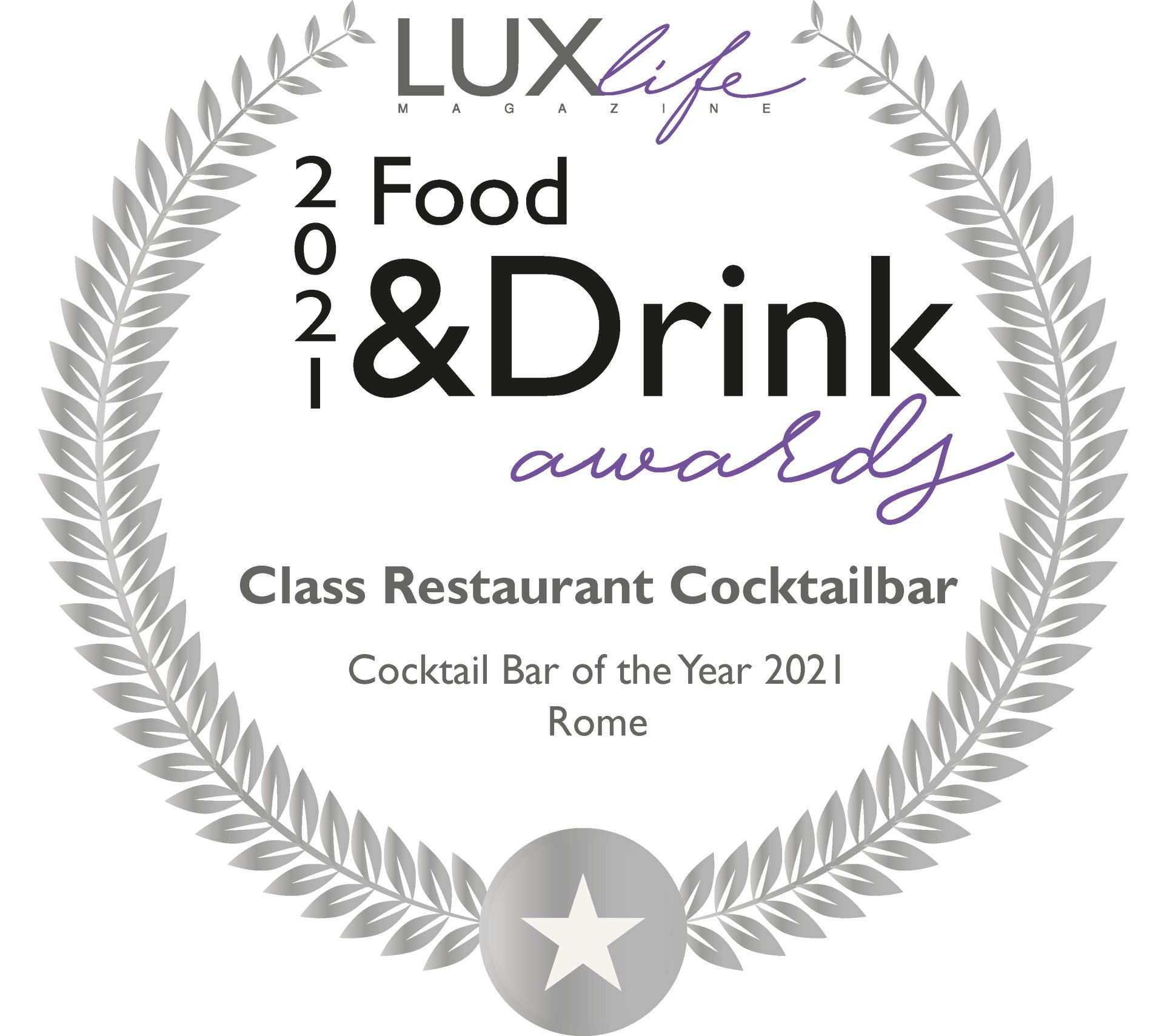 Riconoscimento 2021 Cocktail Bar of the Year 2021 CLASS Ristorante