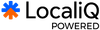 Localiq logo with blue and orange asterisk icon and black “Localiq” text above “POWERED”