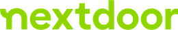 A green nextdoor logo on a white background