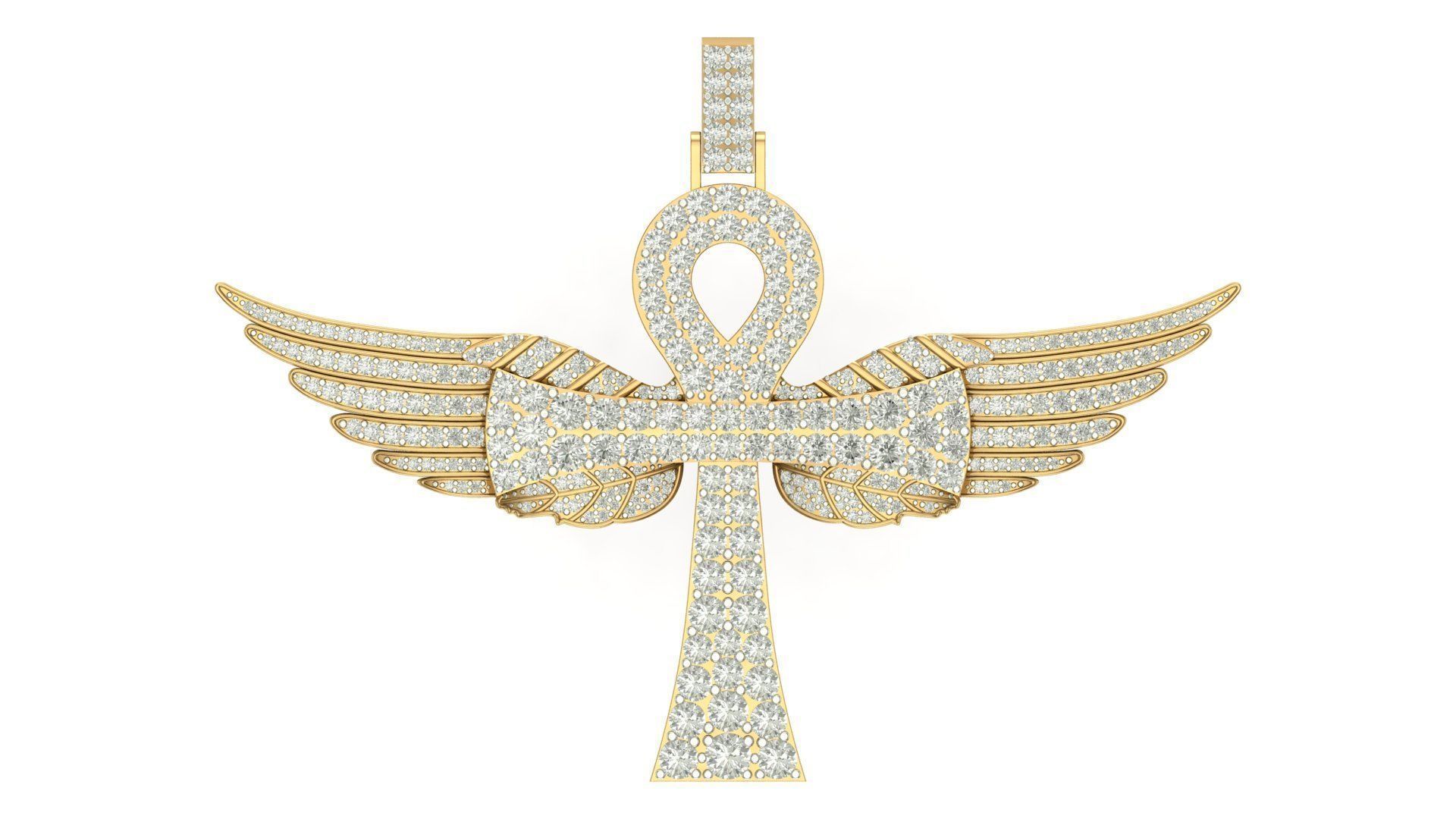 “Ankh of Ascension Pendant” 14k Gold Vermeil