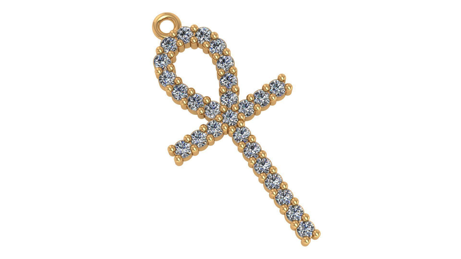 Ankh 2mm VVS Moissanite (Charm Only)